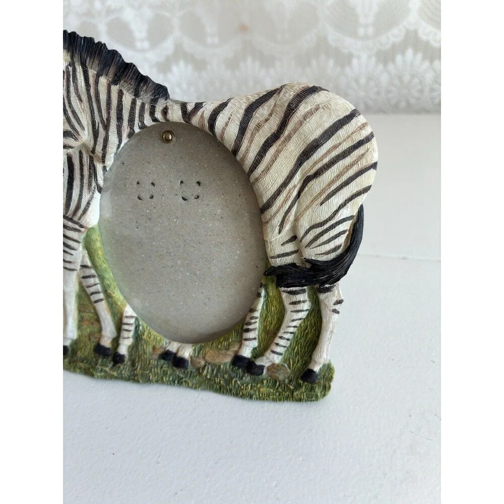 Zebra Animal Photo Frame | Safari Wildlife Decor | Jungle Rustic Accent Vintage